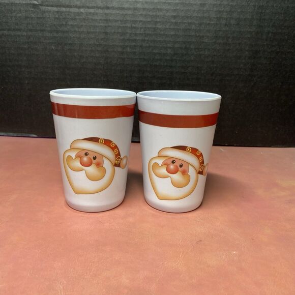 Citrus Grove Melamine Kids Tumbler Cup Santa Claus & Gingerbread Man Holidays - Picture 8 of 15